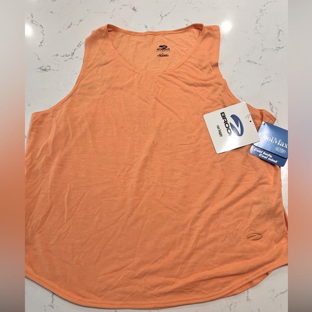 Brooks CoolMax running tank, sz L, color Mango